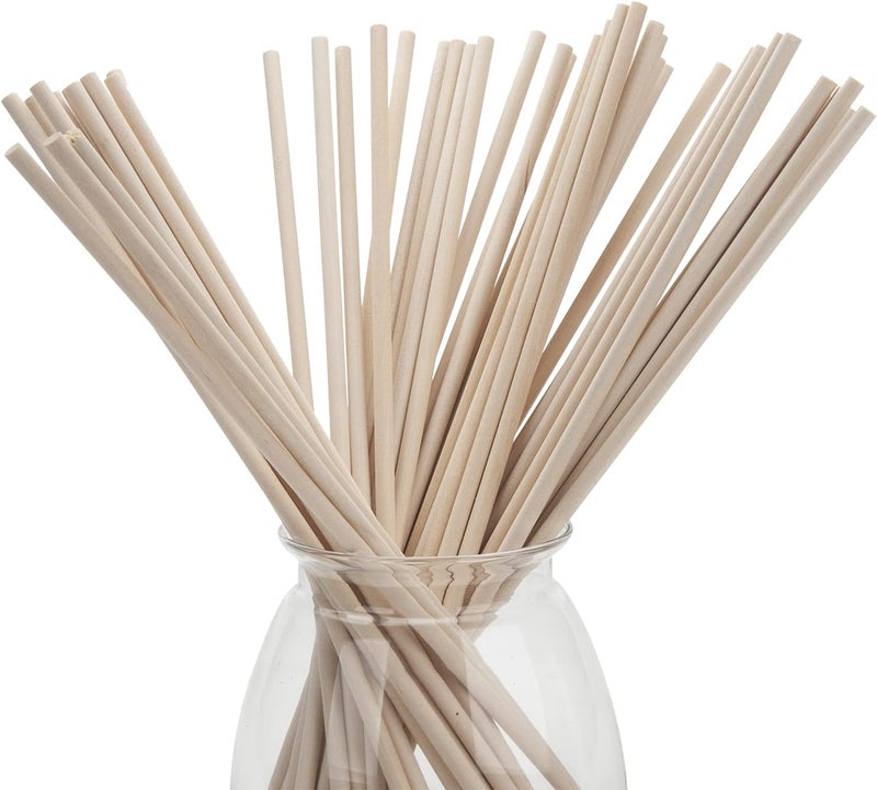 Coowayze Wood Dowel Rods Wooden Dowels for Crafts, 50 PCS 1/4 x 15 Wooden Sticks for Crafts, Round Macrame Dowels, Unfinished Small Wood Sticks for Crafting, Lollipops, Tiered Cake, Photo Booth Props - Image 3